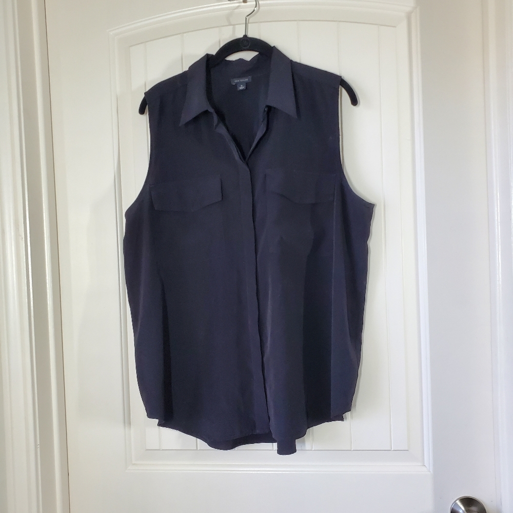 Ann Taylor sleeveless tank top in black size XL